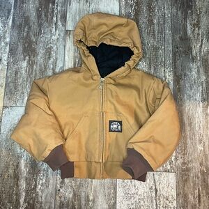 Polar King Tan Hooded Canvas Workwear Lined Size: XS